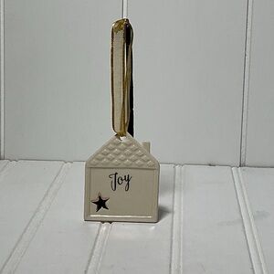 Lenox Christmas Joy Ornament Charm 2.5” House Star Porcelain